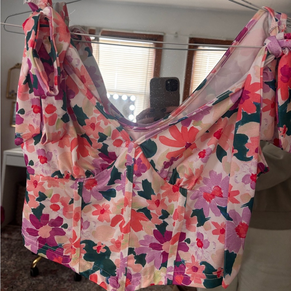 SHEIN Multicolor Floral Blouse